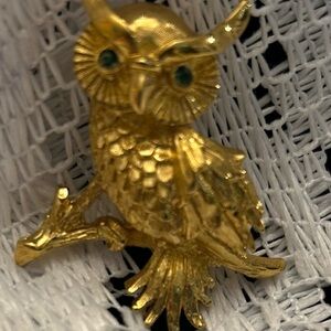 Vintage Monet Owl Brooch